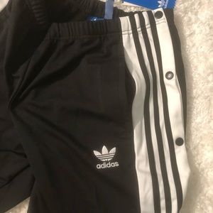 Adidas button up track pants